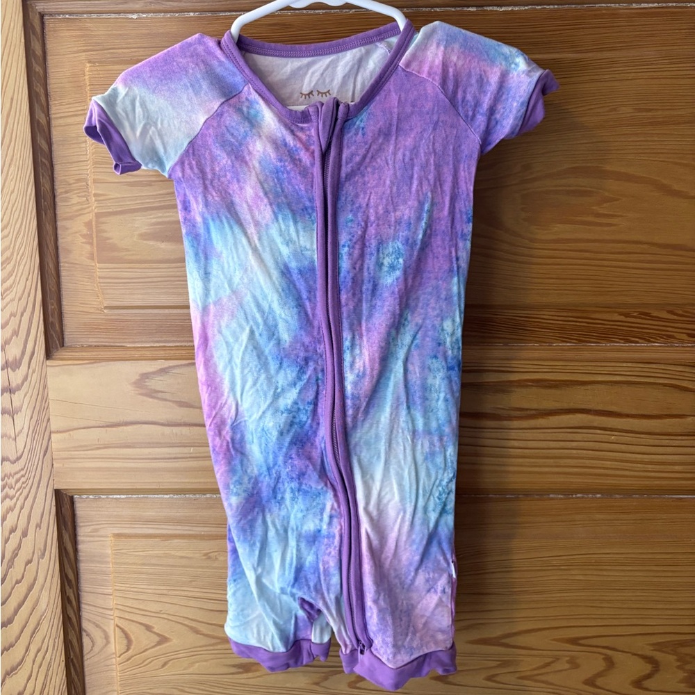 Little Sleepies Purple Watercolor romper
